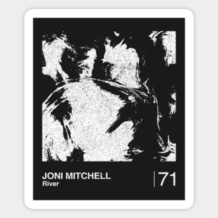 Joni Mitchell / River / Minimalist Graphic Artwork Design Magnet